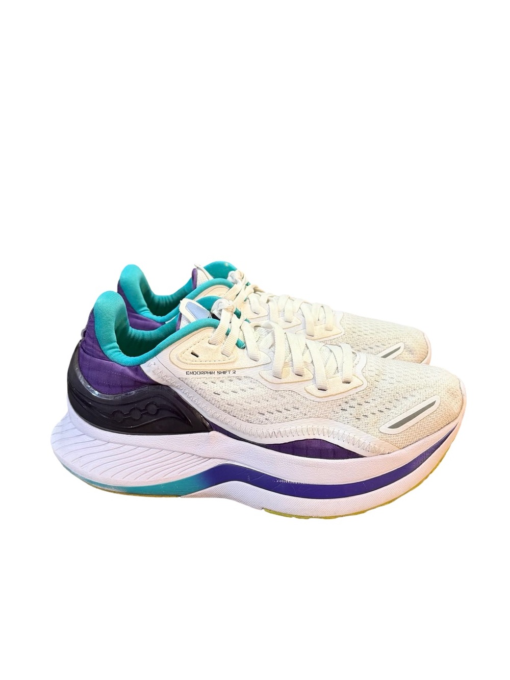 Saucony Endorphin Shift 2 Max Cushion Running Shoes Teal/Purple Women’s Size 7